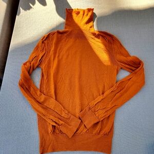 Dries van Noten Orange Turtleneck Sweater